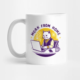 Work from home - cat design Mug